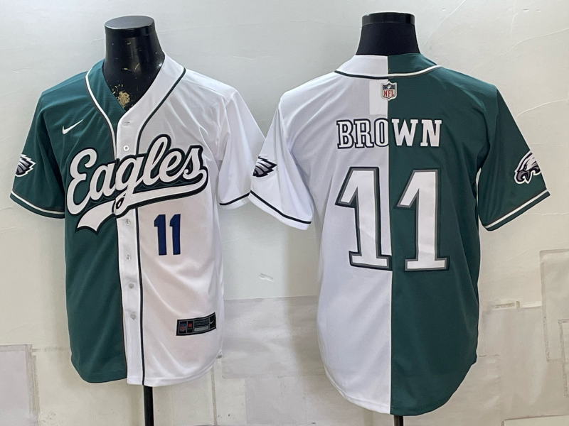 Men 2026 Philadelphia Eagles #11 Brown white Nike Limited NFL Jersey 0812001